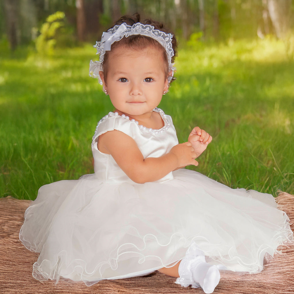 Christening Set (Headband, Panty and Socks) - Style: 1824
