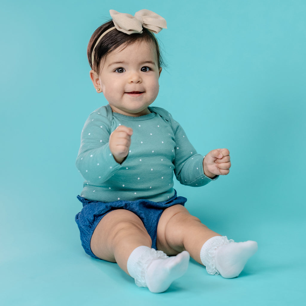 Lace Trim Anklet - Light Colors - Assorted - Style: 3103L