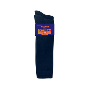 Flat Knit Cotton Knee High Socks - 2 Pair Pack - Style: 4002C