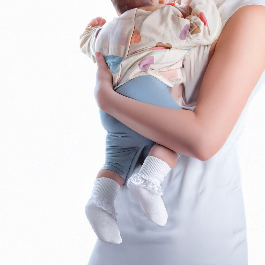 Newborn Lace Trim Anklet - Style: 4021