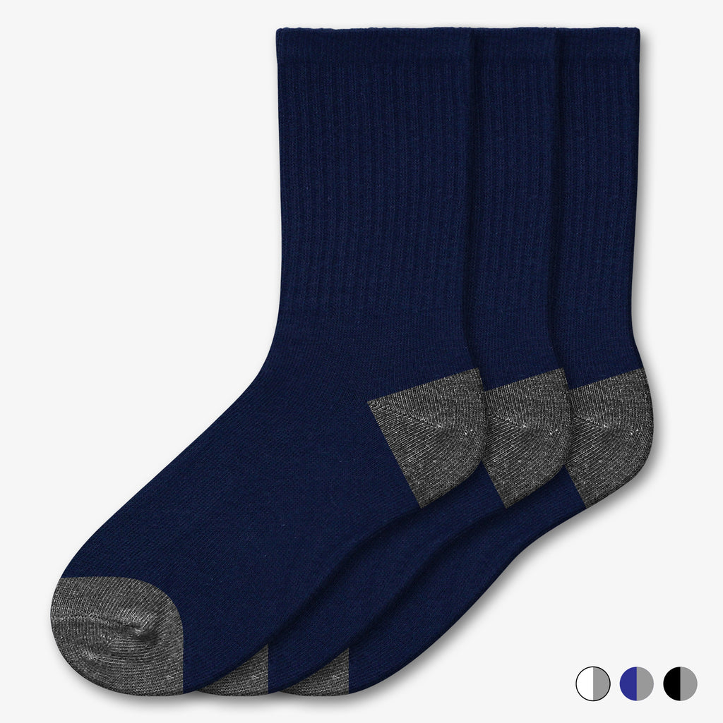 NEW 3 Pair Athletic Crew Socks - Style: 612