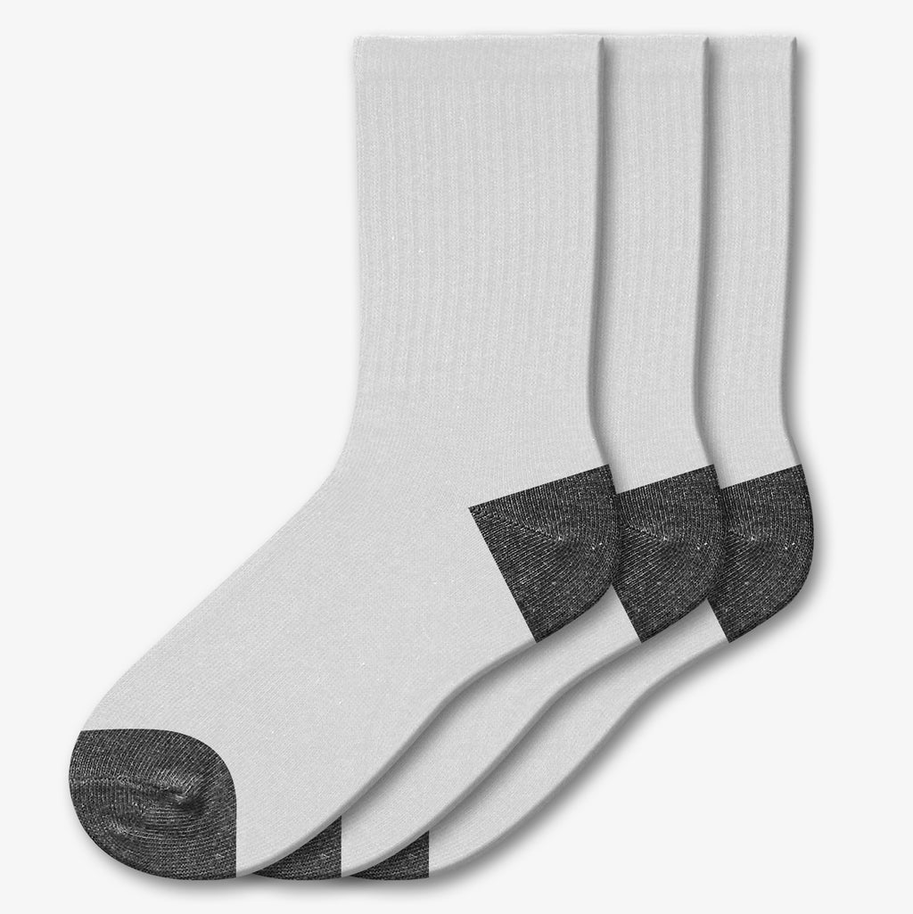 NEW 3 Pair Athletic Crew Socks - Style: 612