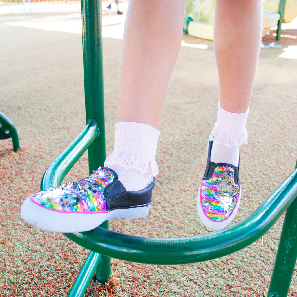 Eyelet Lace Trim Anklet - Style: 4026