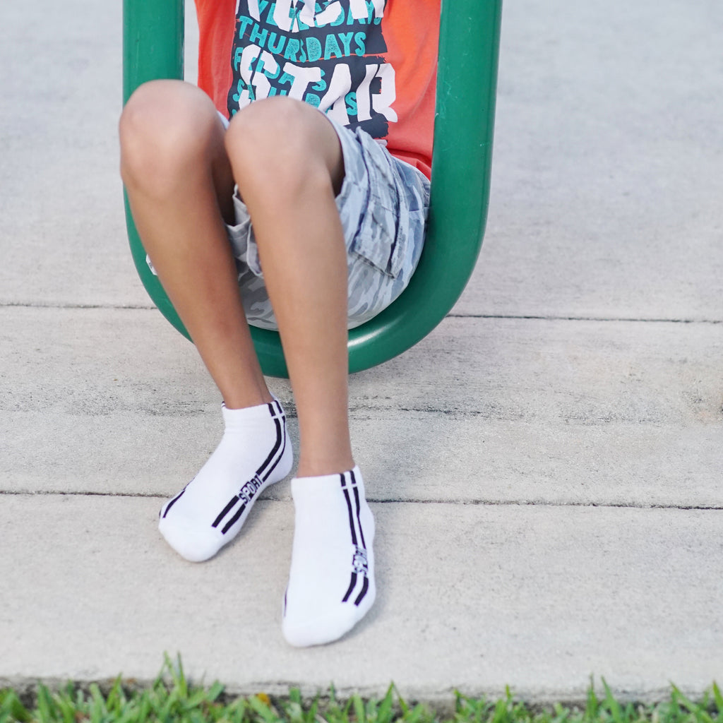 3 Pair Athletic Low Cut Socks - Assorted - Style 620