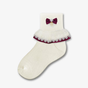 Lace - Style: 9033 - Ivory/Burgundy
